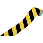 日本緑十字社　反射トラテープ（ラインテープ）　黄／黒　１０ｍ　屋内用