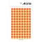 エーワン　カラーラベル　丸型　直径９ｍｍ　橙　０７００５　１パック（１４５６片：１０４片×１４シート）