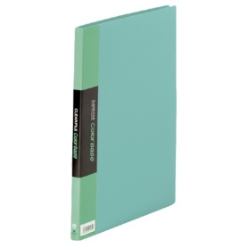 キングジム　クリアーファイル　カラーベース　Ａ４タテ　２０ポケット　背幅１４ｍｍ　緑　１３２Ｃ　１冊
