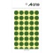 エーワン　カラーラベル　丸型　直径１５ｍｍ　緑　０７０２３　１パック（５６０片：４０片×１４シート）