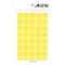 エーワン　カラーラベル　丸型　直径１５ｍｍ　黄　０７０２４　１パック（５６０片：４０片×１４シート）