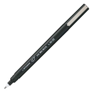 三菱鉛筆　水性サインペン　リブ極細　０．５ｍｍ　黒　Ｌ５０．２４　１本1