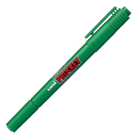 三菱鉛筆　水性マーカー　プロッキー　細字丸芯＋極細　緑　ＰＭ１２０Ｔ．６　１本