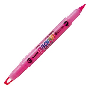 三菱鉛筆　蛍光ペン　プロパス・ウインドウ　桃　ＰＵＳ１０２Ｔ．１３　１本1