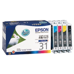 エプソン　インクカートリッジ　４色パック　ＩＣ４ＣＬ３１　１箱（４個：各色１個）1