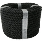 ユタカメイク　ロープ　ＰＥカラーロープ万能パック　６ｍｍ×２０ｍ　ブラック　ＰＥ６２０－４　１個