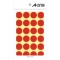 エーワン　カラーラベル　丸型　直径２０ｍｍ　赤　０７０４１　１パック（３３６片：２４片×１４シート）