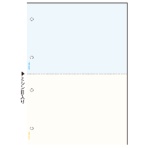 ヒサゴ　マルチプリンタ帳票　Ａ４　カラー　２面（ブルー／クリーム）　４穴
