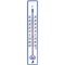 シンワ測定　寒暖計　２５ｃｍ　ブルー　４８３５６　１個