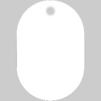 日本緑十字社　小判札（無地札）　白　４５×３０ｍｍ　スチロール樹脂　２０００１１　１枚