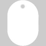 日本緑十字社　小判札（無地札）　白　６０×４０ｍｍ　スチロール樹脂　２０００２１　１枚