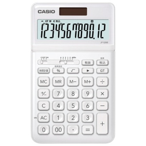 カシオ　デザイン電卓　１２桁　ジャストタイプ　ホワイト　ＪＦ－Ｓ２００－ＷＥ－Ｎ　１台2