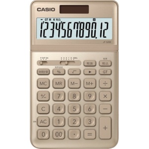 カシオ　デザイン電卓　１２桁　ジャストタイプ　ゴールド　ＪＦ－Ｓ２００－ＧＤ－Ｎ　１台2