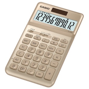 カシオ　デザイン電卓　１２桁　ジャストタイプ　ゴールド　ＪＦ－Ｓ２００－ＧＤ－Ｎ　１台3