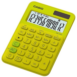 カシオ　カラフル電卓　ミニジャストタイプ　１２桁　ライムグリーン　ＭＷ－Ｃ２０Ｃ－ＹＧ－Ｎ　１台1