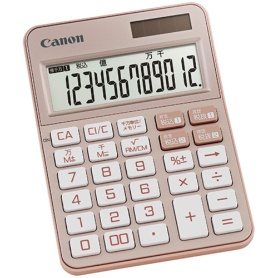 キヤノン　カラフル電卓　ミニ卓上　ＫＳ－１２５ＷＵＣ－ＰＫ　１２桁　ピンク　２３０７Ｃ００４　１台