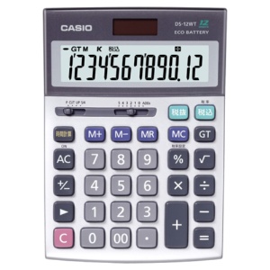 カシオ　本格実務電卓　時間計算　１２桁　デスクタイプ　ＤＳ－１２ＷＴ－Ｎ　１台1