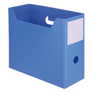 ＴＡＮＯＳＥＥ　ＰＰ製ボックスファイル（組み立て式）　Ａ４ヨコ　背幅１０３ｍｍ　ブルー　１個1