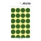 エーワン　カラーラベル　丸型　直径２０ｍｍ　緑　０７０４３　１パック（３３６片：２４片×１４シート）