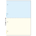 ヒサゴ　マルチプリンタ帳票（ＦＳＣ森林認証紙）　Ａ４　カラー　２面（ブルー／クリーム）　４穴