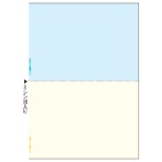 ヒサゴ マルチプリンタ帳票（ＦＳＣ森林認証紙） Ａ４　カラー　２面（ブルー／クリーム）