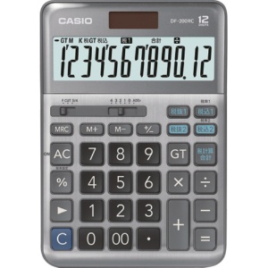 カシオ　軽減税率電卓　１２桁　デスクタイプ　ＤＦ－２００ＲＣ－Ｎ　１台1