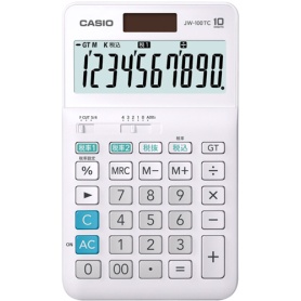 カシオ　Ｗ税率電卓　１０桁　ジャストタイプ　ＪＷ－１００ＴＣ－Ｎ　１台