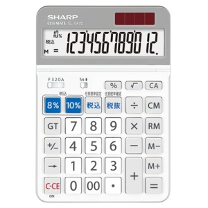 シャープ　電卓　軽減税率対応モデル　１２桁　セミデスクトップ　ＥＬ－ＳＡ７２－Ｘ　１台1