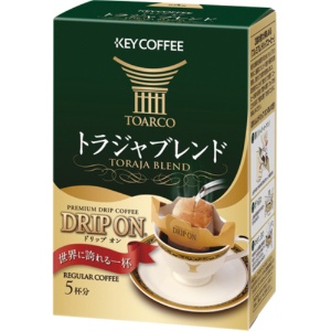 キーコーヒー　ドリップオン　トラジャブレンド　８ｇ　１箱（５袋）1