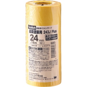 ３Ｍ　スコッチ　マスキングテープ　２４３Ｊ　塗装用　２４ｍｍ×１８ｍ　２４３ＪＤＩＹ－２４　１パック（５巻）1
