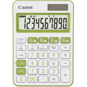 キヤノン　電卓　ミニ卓上モデル　ＬＳ－１０５ＷＵＣ－ＧＲ　１０桁　グリーン　２３０６Ｃ００１　１台
