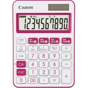 キヤノン　電卓　ミニ卓上モデル　ＬＳ－１０５ＷＵＣ－ＰＫ　１０桁　ピンク　２３０６Ｃ００２　１台1