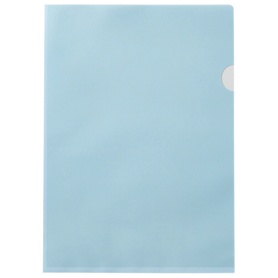 ハート　紙製クリアファイル　Ａ４　ブルー（片全面半透明）　ＸＷ０１０２　１箱（３０枚）