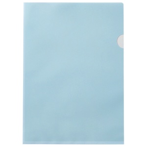 ハート　紙製クリアファイル　Ａ４　ブルー（片全面半透明）　ＸＷ０１０２　１箱（３０枚）1