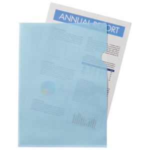 ハート　紙製クリアファイル　Ａ４　ブルー（片全面半透明）　ＸＷ０１０２　１箱（３０枚）5