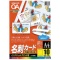 コクヨ　インクジェットプリンタ用名刺カード（両面印刷用）　両面マット紙　Ａ４　１０面　ＫＪ－Ｖ１５　１冊（１００シート）
