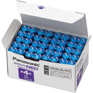 パナソニック　アルカリ乾電池　エボルタＮＥＯ　単４形　ＬＲ０３ＮＪＮ／４０Ｓ　１箱（４０本）1