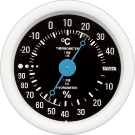 タニタ　アナログ温湿度計　ブラック　ＴＴ－５１５－ＢＫ　１個