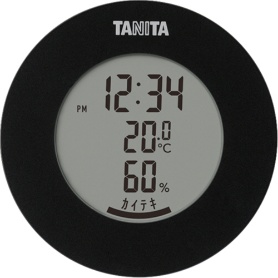タニタ　デジタル温湿度計　ブラック　ＴＴ－５８５ＢＫ　１個