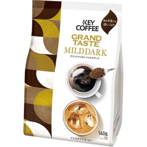 キーコーヒー　インスタントコーヒー　グランドテイスト　マイルドダーク　詰替用　１４０ｇ　１パック1