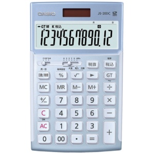 カシオ　本格実務電卓　日数＆時間計算　１２桁　ジャストタイプ　ブルー　ＪＳ－２０ＤＣ－ＢＵ－Ｎ　１台1