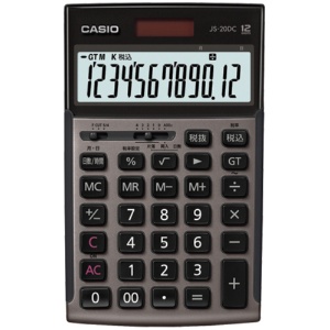 カシオ　本格実務電卓　日数＆時間計算　１２桁　ジャストタイプ　グレージュブラウン　ＪＳ－２０ＤＣ－ＧＢ－Ｎ　１台1