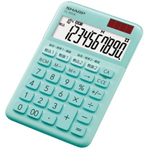 シャープ　カラー・デザイン電卓　１０桁　ミニナイスサイズ　グリーン系　ＥＬ－Ｍ３３６－ＧＸ　１台1