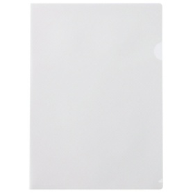 ハート　紙製クリアファイル（片全面半透明）　Ａ４　ホワイト　ＸＷ１１０１　１箱（１００枚）