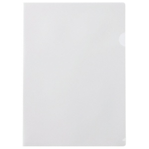 ハート　紙製クリアファイル（片全面半透明）　Ａ４　ホワイト　ＸＷ１１０１　１箱（１００枚）1