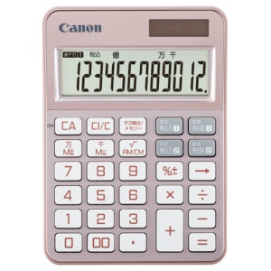 キヤノン　電卓　カラフル電卓　ＫＳ－１２６ＷＵＶ－ＰＧ　ＳＯＢ　１２桁　ミニ卓上　ピンクゴールド　６５１１Ｃ００３　１台1