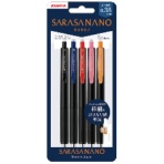 ゼブラ　ジェルボールペン　サラサナノ　０．３８ｍｍ　５色セットＡ　ＪＪＸ７２－５Ｃ－Ａ－Ｎ　１パック
