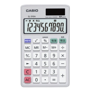 カシオ　実務電卓　手帳タイプ　１０桁表示　ＳＬ－３１０Ａ－Ｎ　１台1