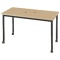 エランサ　キャスターテーブル　長方形　幅１２００×奥行６００×高さ７２０ｍｍ　ナチュラル／ブラック　（組立設置込）　ＬＣＴ－１２６０－ＮＡＫ　１台