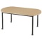 エランサ　キャスターテーブル　オーバル形　幅１６００×奥行９００×高さ７２０ｍｍ　ナチュラル／ブラック　（組立設置込）　ＬＣＴ－１６０９ＯＶ－ＮＡＫ　１台